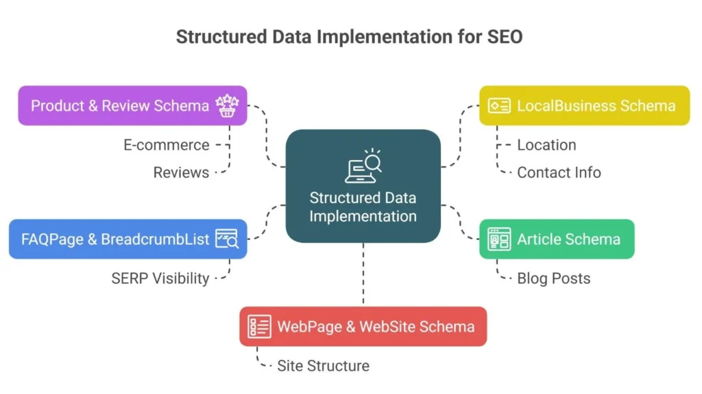 Structure of a website