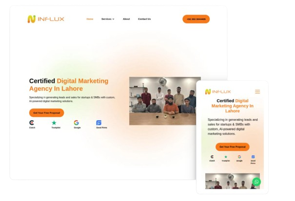 influx website development service